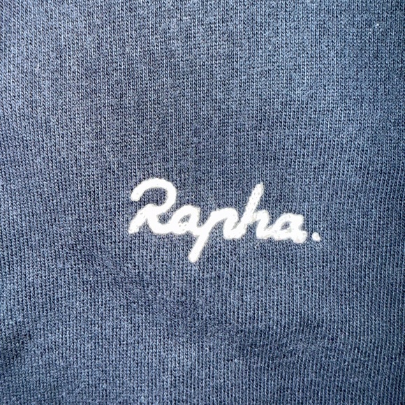 Rapha Cotton Logo Full Zip Hoodie Mens Size Large Navy Blue - Picture 2 of 6